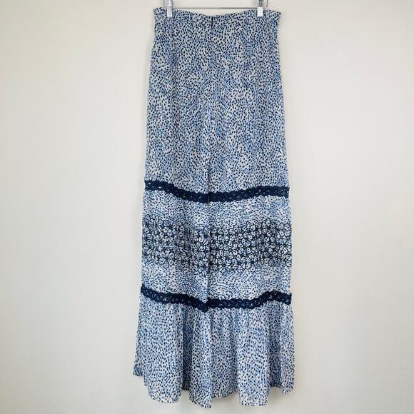 Alexis Lizbeth Wide-Leg Embroidered Crochet floral Pants size XL - Picture 5 of 8